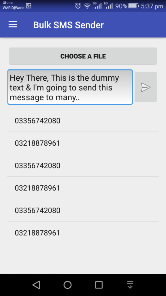 customized sms sender