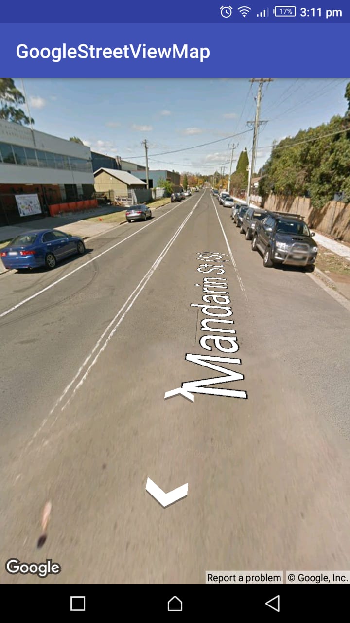 android google map street view example
