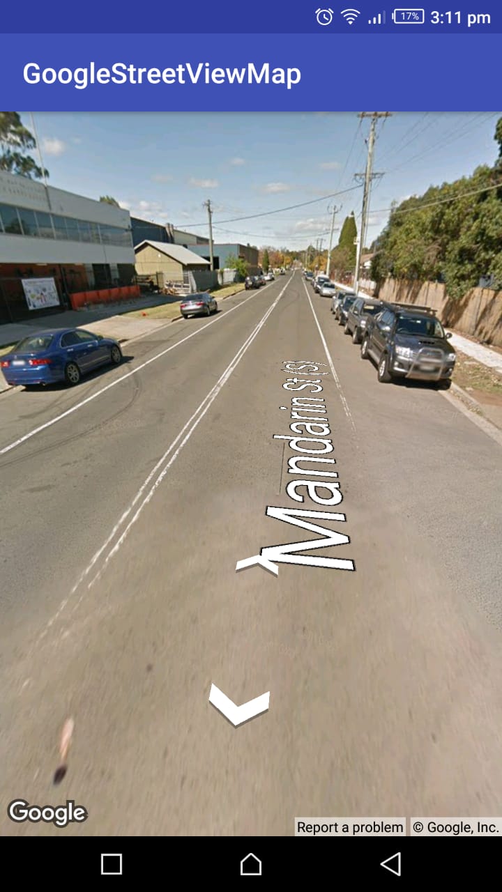 Android Google Map Street View Example 