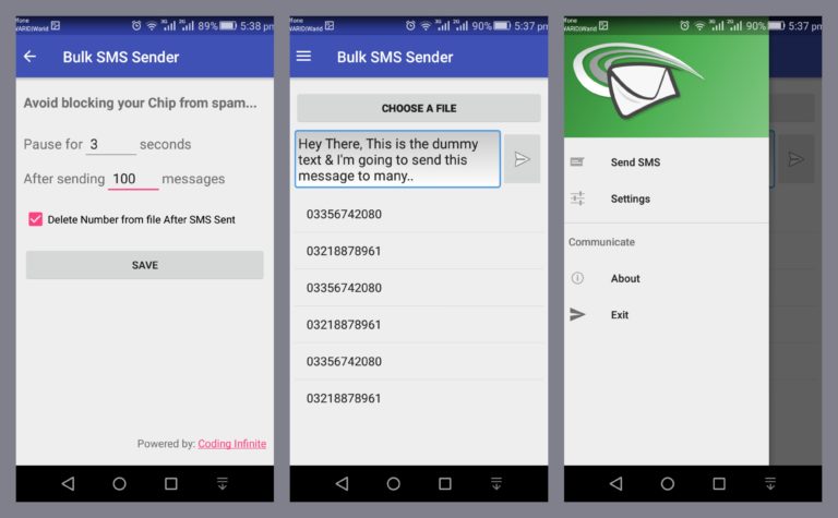 Open Source Bulk SMS Sender Android App