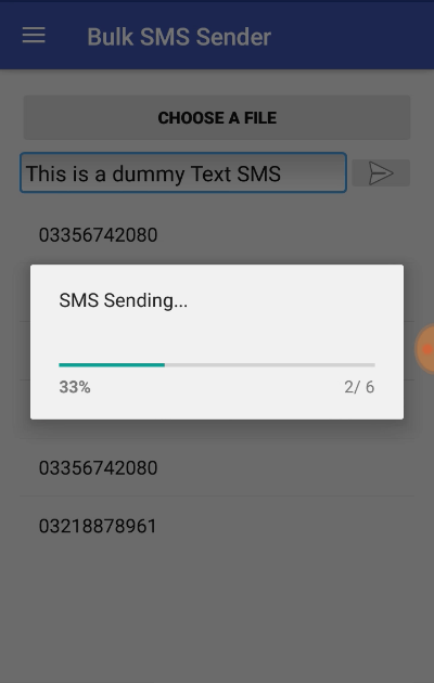 sunrise sms sender app
