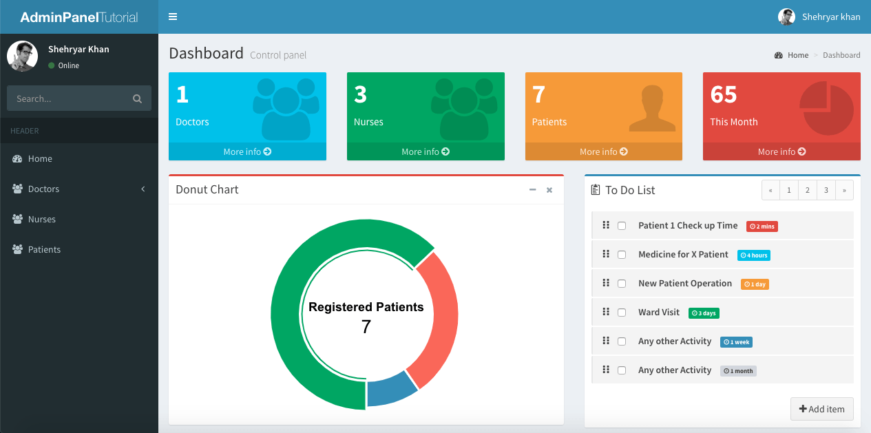 dashboard asp.net