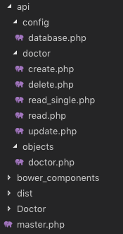 php mysql crud operation structure