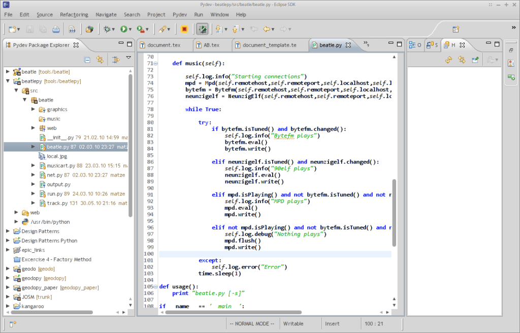 how to use eclipse debugger python