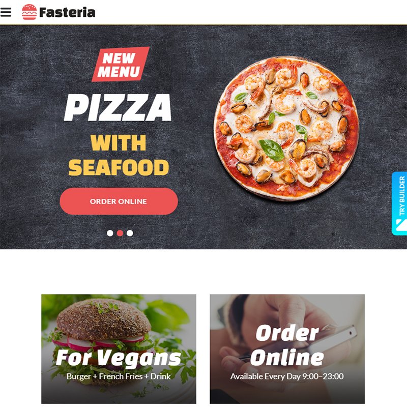 FASTERIA - FAST FOOD WEBSITE TEMPLATES