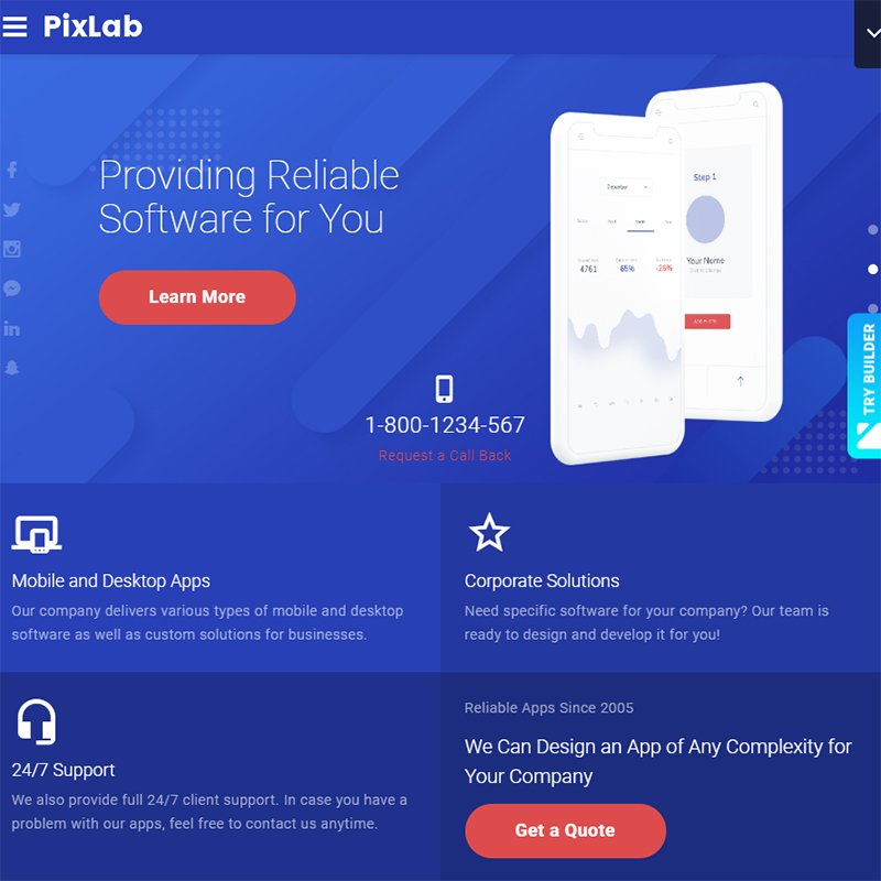 PIXLAB - SOFTWARE COMPANY WEBSITE TEMPLATES