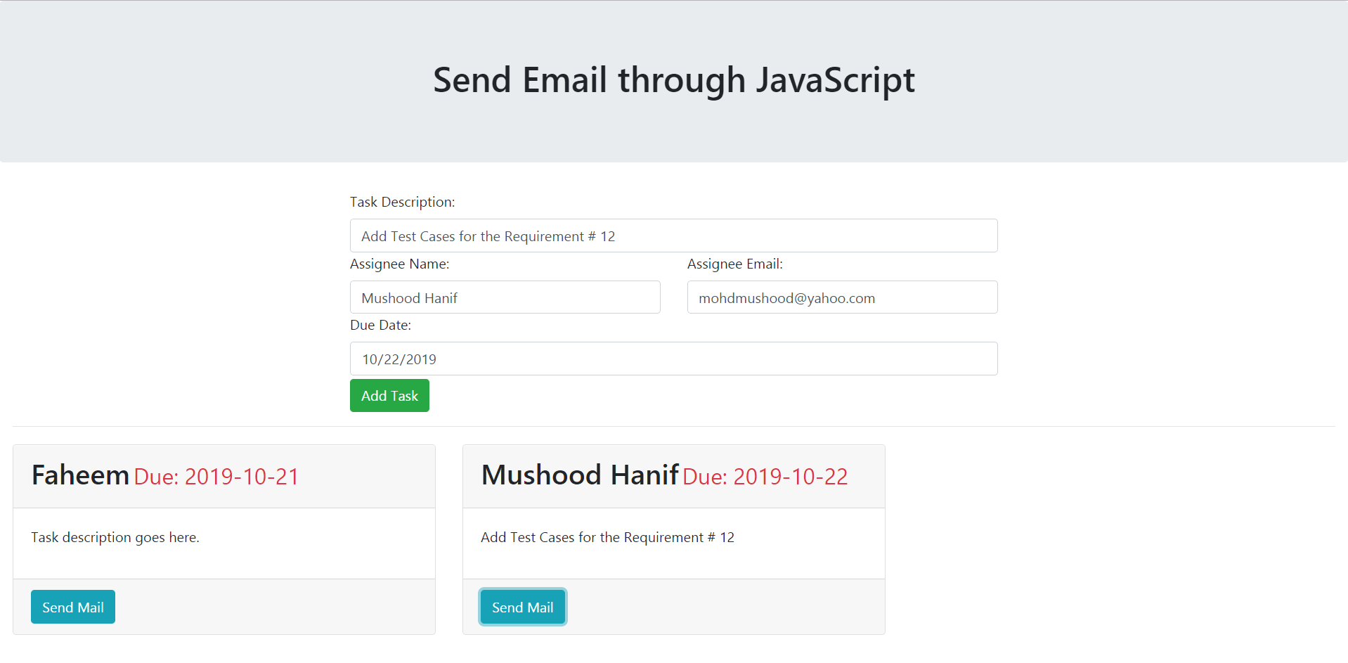 how to send email javascript