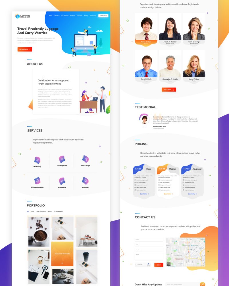 Leminus Web Agency Sketch Template