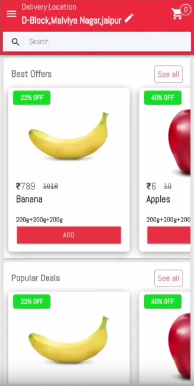 IONIC 4 GROCERY SHOPPING APP TEMPLATE