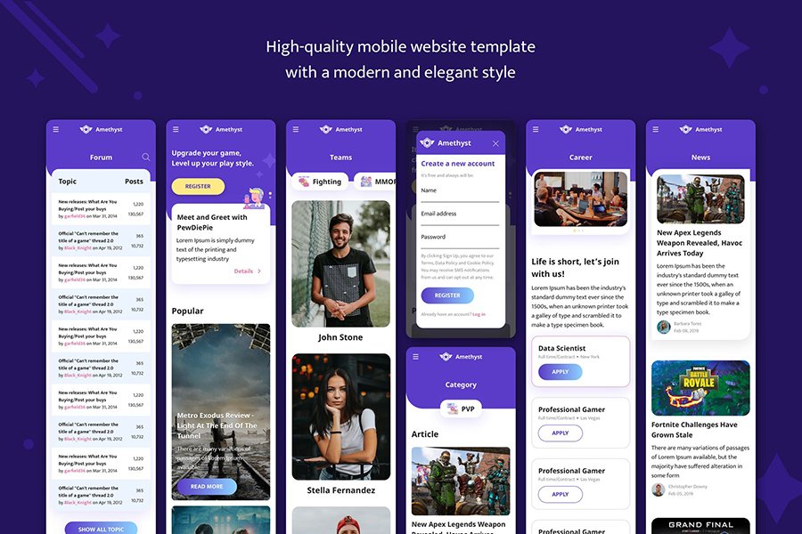 AMETHYST - ESPORTS SKETCH TEMPLATE