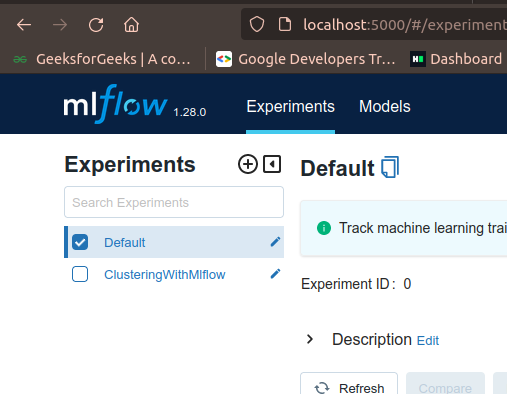  Name of experiment in the mlflow tutorial